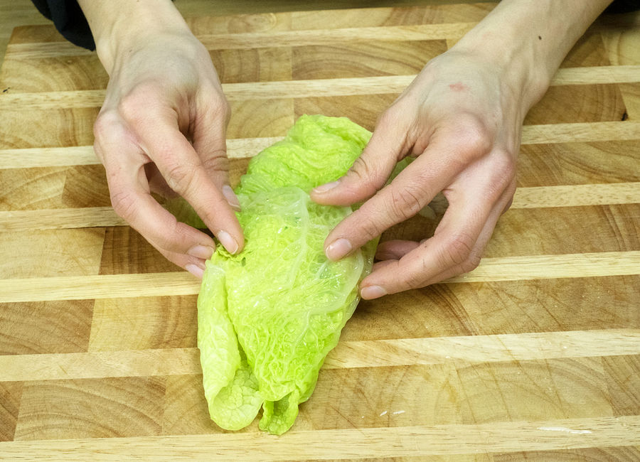 Cabbage leaves and Cucumber on feet